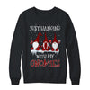 Just Hanging With My Gnomies Buffalo Plaid Funny Christmas T-Shirt & Sweatshirt | Teecentury.com