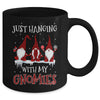 Just Hanging With My Gnomies Buffalo Plaid Funny Christmas Mug Coffee Mug | Teecentury.com