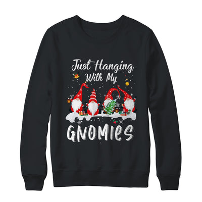 Just Hanging With My Gnomies Christmas Gnome Pajama T-Shirt & Sweatshirt | Teecentury.com