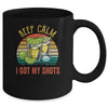 Keep Calm I Got My Shots 2 Shot Glasses Funny Drinking Mug Coffee Mug | Teecentury.com