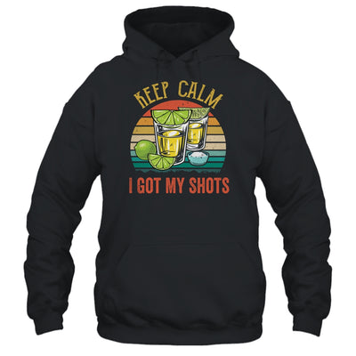 Keep Calm I Got My Shots 2 Shot Glasses Funny Drinking T-Shirt & Tank Top | Teecentury.com