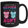 Keeper Of The Gender Aunt Loves You Baby Announcement Aunt Mug Coffee Mug | Teecentury.com