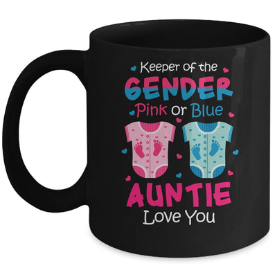 Keeper Of The Gender Auntie Loves You Baby Announcement Auntie Mug Coffee Mug | Teecentury.com