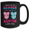 Keeper Of The Gender Auntie Loves You Baby Announcement Auntie Mug Coffee Mug | Teecentury.com