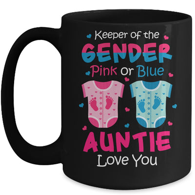 Keeper Of The Gender Auntie Loves You Baby Announcement Auntie Mug Coffee Mug | Teecentury.com