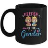 Keeper Of The Gender Reveal Tee Black Girl Or Boy Blue Pink Mug Coffee Mug | Teecentury.com