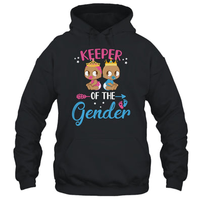 Keeper Of The Gender Reveal Tee Black Girl Or Boy Blue Pink T-Shirt & Hoodie | Teecentury.com