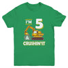 Kids 5 Year Old Vehicles Construction Excavator Birthday 5th Youth Youth Shirt | Teecentury.com