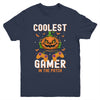 Kids Halloween Coolest Gamer In The Patch Boys Girls Pumpkin Youth Shirt | teecentury