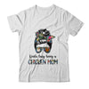 Kinda Busy Being A Chicken Mom Messy Hair In Bun T-Shirt & Tank Top | Teecentury.com