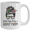 Kinda Busy Being A Goat Mom Messy Hair In Bun Mug Coffee Mug | Teecentury.com