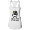 Kinda Busy Being A Goat Mom Messy Hair In Bun T-Shirt & Tank Top | Teecentury.com