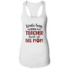 Kinda Busy Being A Teacher And A Dog Mom Red Plaid T-Shirt & Tank Top | Teecentury.com