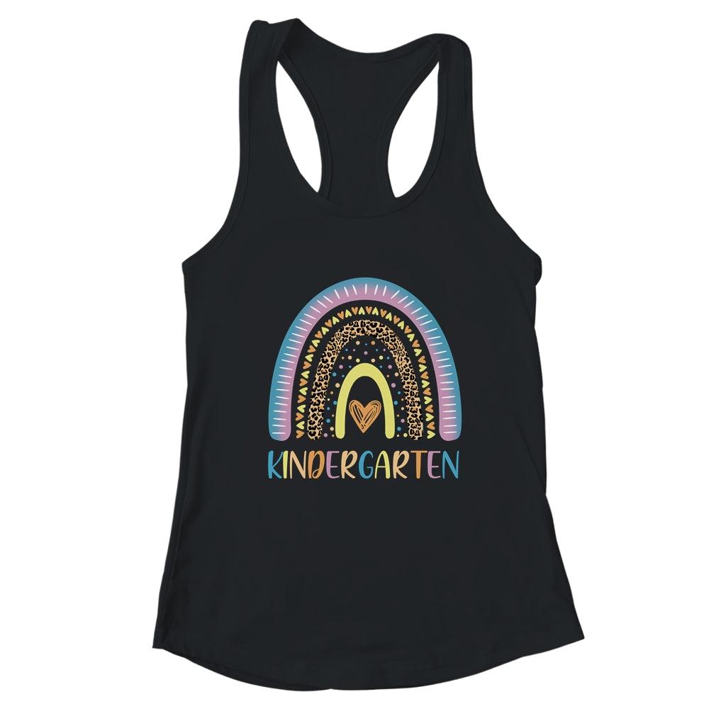 Kindergarten Rainbow Leopard Girls Teacher Team Kindergarten T-Shirt & Tank Top | Teecentury.com