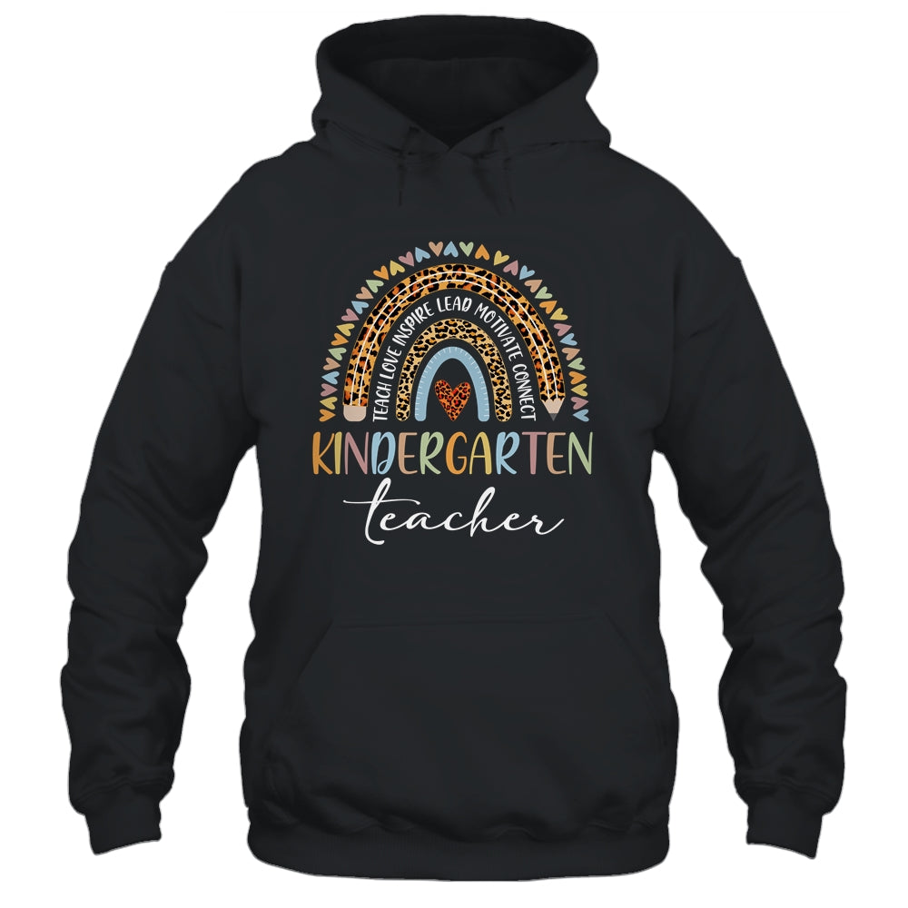 Kindergarten Teacher Leopard Rainbow Teacher Team Kindergarten T-Shirt & Hoodie | Teecentury.com