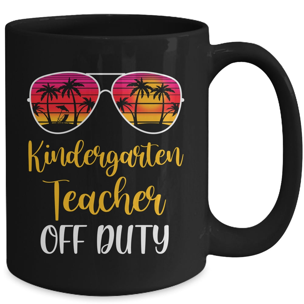Kindergarten Teacher Off Duty Sunglasses Beach Sunset Mug Coffee Mug | Teecentury.com