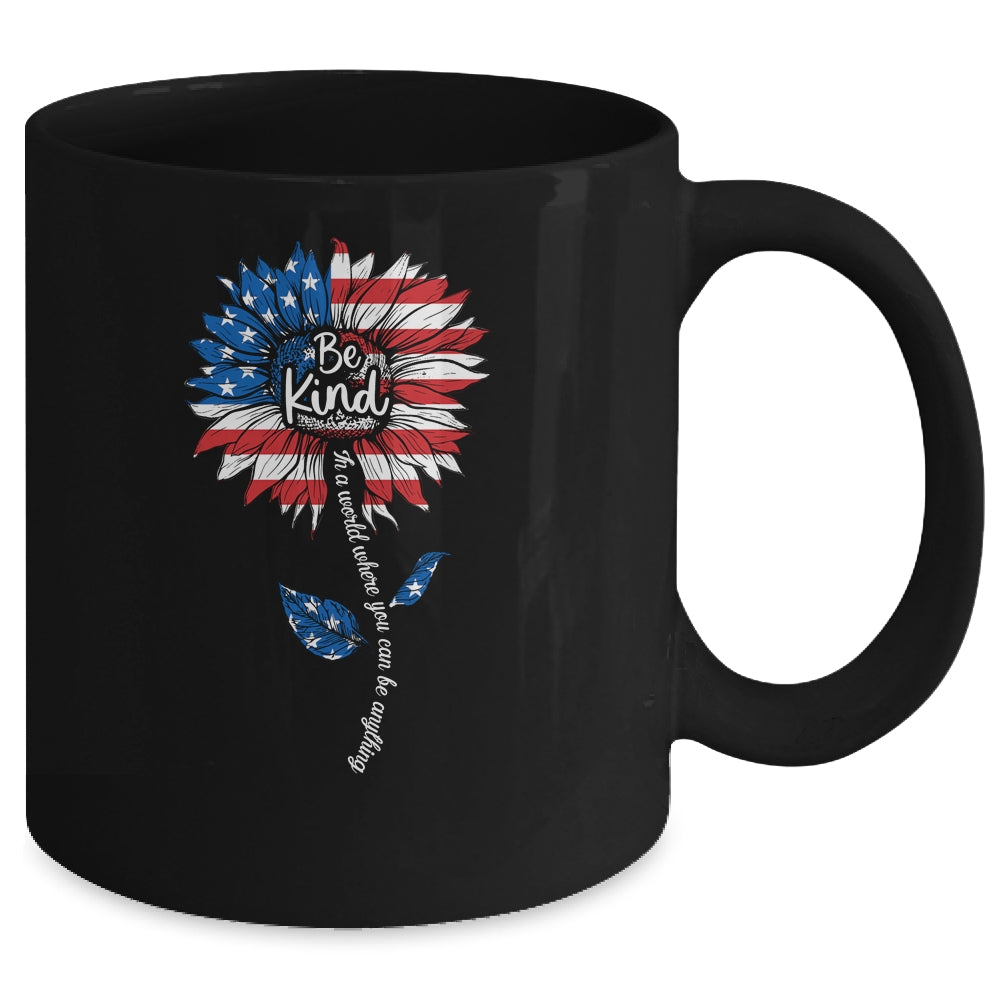 Kindness Sunflower Flag 4th July Patriotic Sunflower Mug Coffee Mug | Teecentury.com