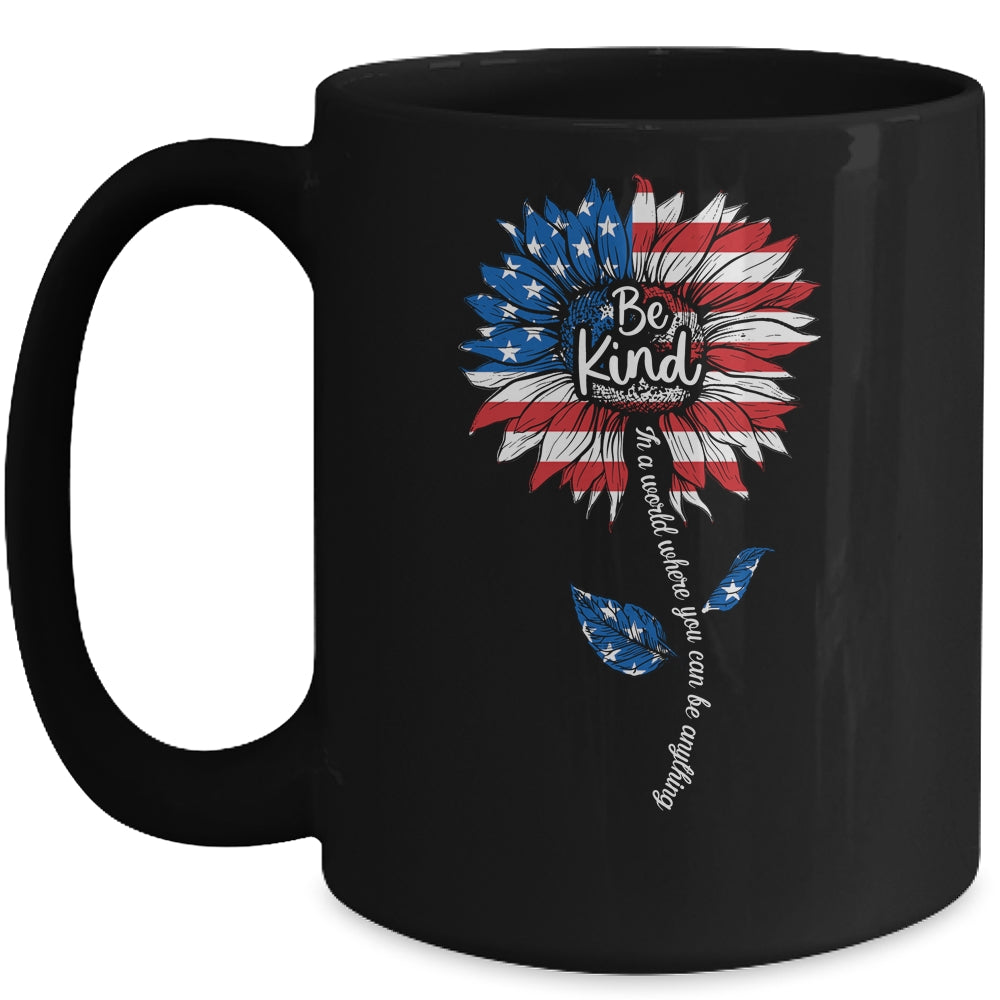 Kindness Sunflower Flag 4th July Patriotic Sunflower Mug Coffee Mug | Teecentury.com