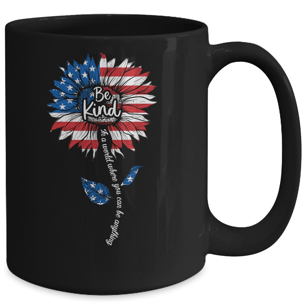 Kindness Sunflower Flag 4th July Patriotic Sunflower Mug Coffee Mug | Teecentury.com