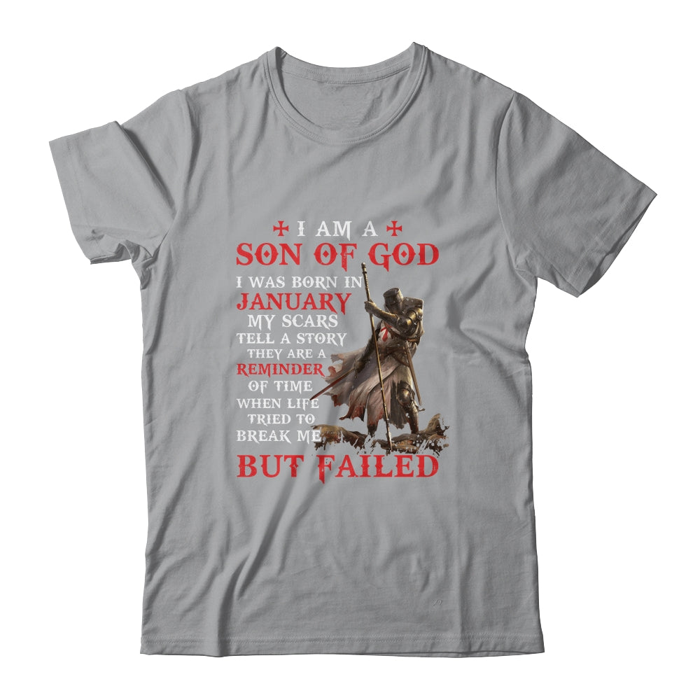 Knight Templar I Am A Son Of God I Was Born In January T-Shirt & Hoodie | Teecentury.com