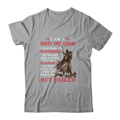 Knight Templar I Am A Son Of God I Was Born In September T-Shirt & Hoodie | Teecentury.com