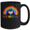 LGBTQ Free Auntie Hugs Gay Pride LGBT Rainbow Mother's Day Mug | teecentury