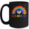 LGBTQ Free Auntie Hugs Gay Pride LGBT Rainbow Mother's Day Mug | teecentury