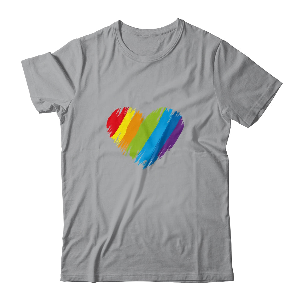 LGBT Gay Pride Flag Heart LGBTQ Shirt & Tank Top | teecentury