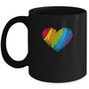 LGBT Gay Pride Flag Heart LGBTQ Mug | teecentury