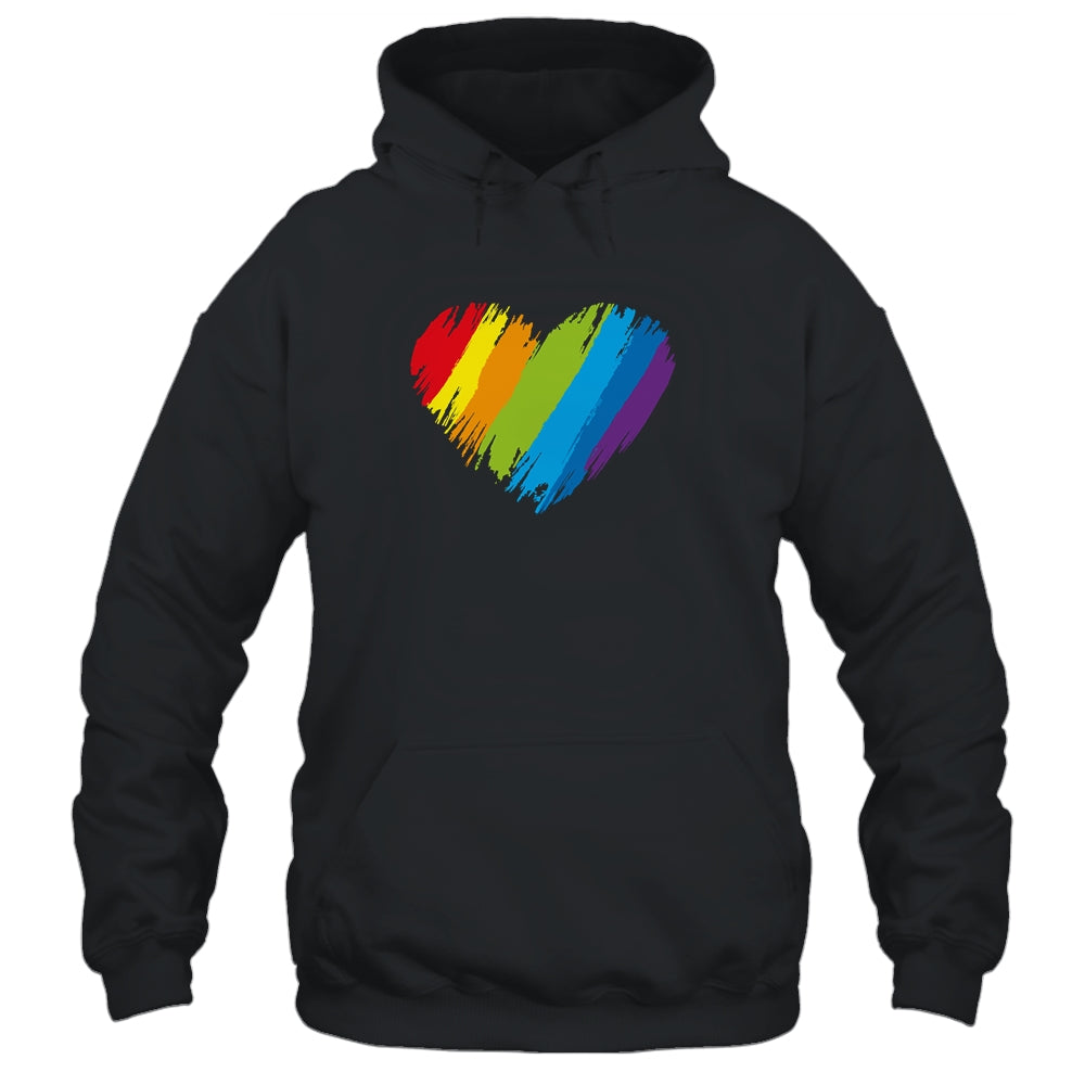 LGBT Gay Pride Flag Heart LGBTQ Shirt & Tank Top | teecentury
