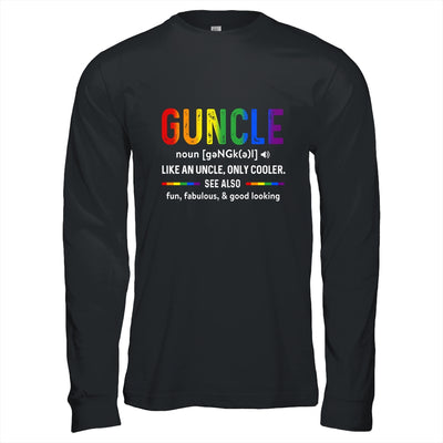 LGBT Gay Pride Guncle Definition Rainbow Uncle Lover Support T-Shirt & Hoodie | Teecentury.com