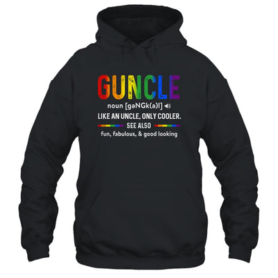 LGBT Gay Pride Guncle Definition Rainbow Uncle Lover Support T-Shirt & Hoodie | Teecentury.com