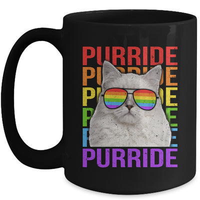 LGBT Purride Gay Pride Rainbow Cat Lover Funny Mug Coffee Mug | Teecentury.com