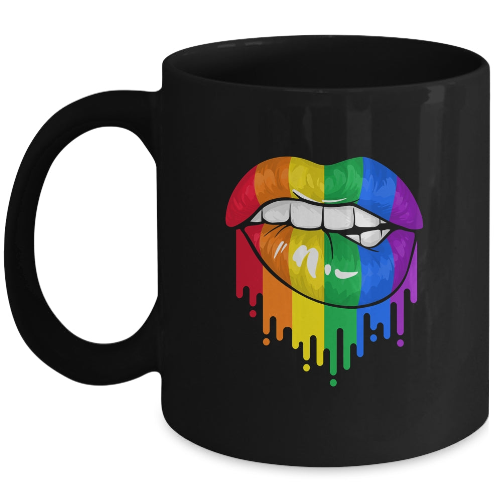 LGBT Rainbow Shirt Lips Pride Gay Homosexual Lesbian Mug Coffee Mug | Teecentury.com