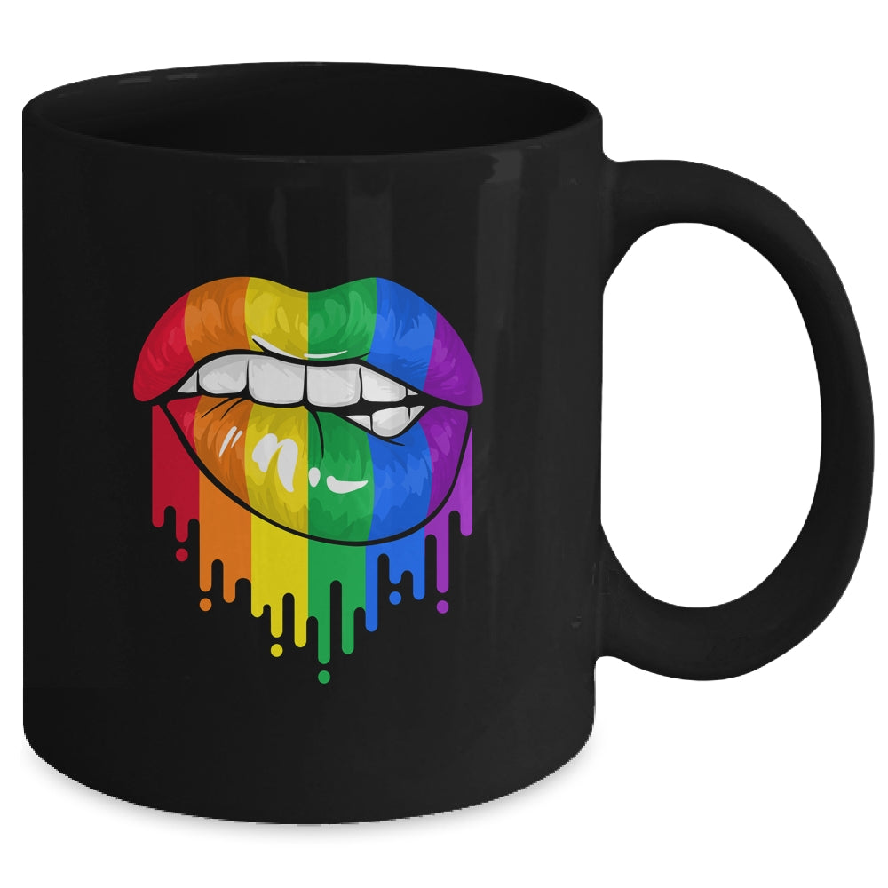 LGBT Rainbow Shirt Lips Pride Gay Homosexual Lesbian Mug Coffee Mug | Teecentury.com