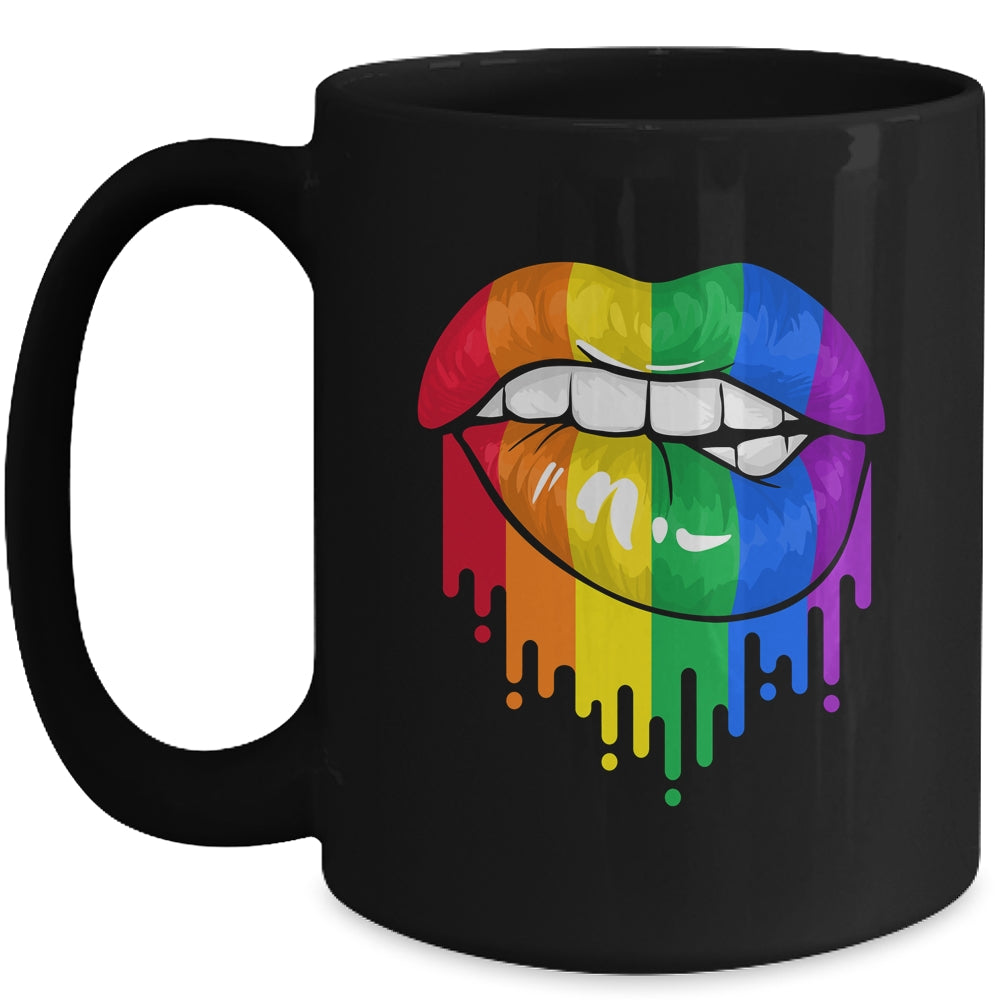 LGBT Rainbow Shirt Lips Pride Gay Homosexual Lesbian Mug Coffee Mug | Teecentury.com