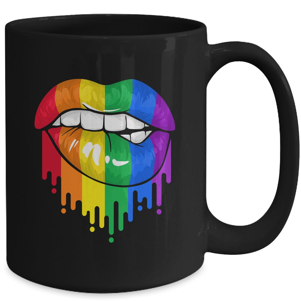 LGBT Rainbow Shirt Lips Pride Gay Homosexual Lesbian Mug Coffee Mug | Teecentury.com