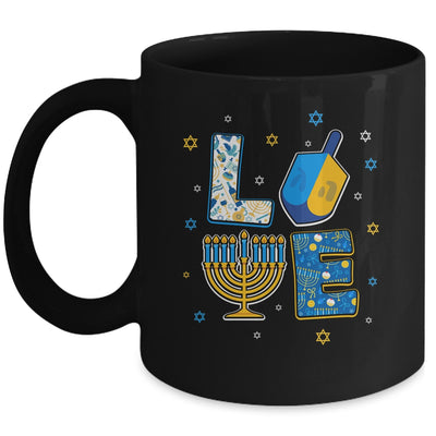 LOVE Cute Hanukkah Decorations Dreidel Menorah Chanukah Mug Coffee Mug | Teecentury.com