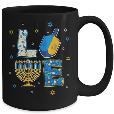 LOVE Cute Hanukkah Decorations Dreidel Menorah Chanukah Mug Coffee Mug | Teecentury.com