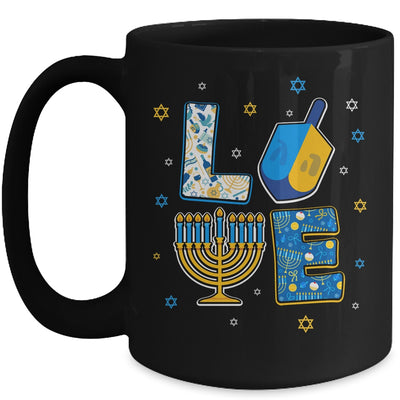 LOVE Cute Hanukkah Decorations Dreidel Menorah Chanukah Mug Coffee Mug | Teecentury.com