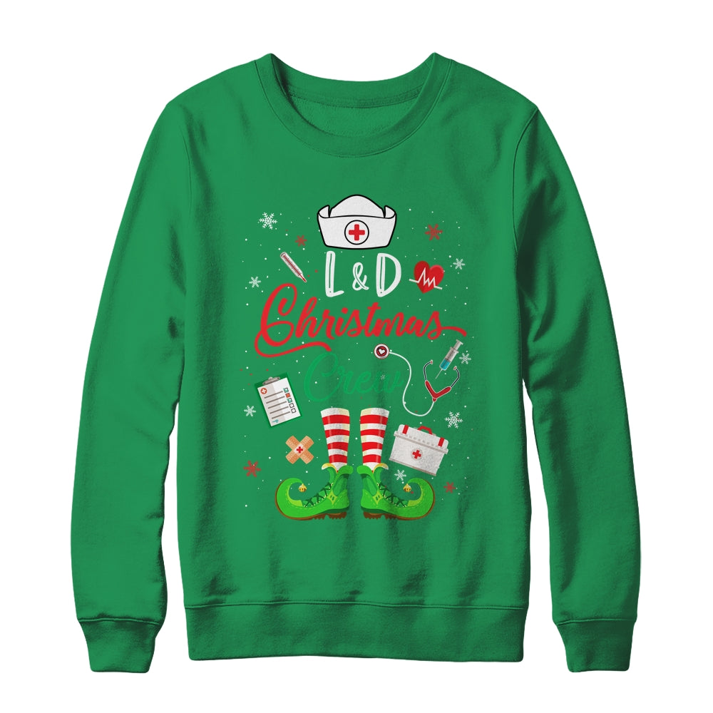 L&D Christmas Crew Labor and Delivery Nurse T-Shirt & Sweatshirt | Teecentury.com