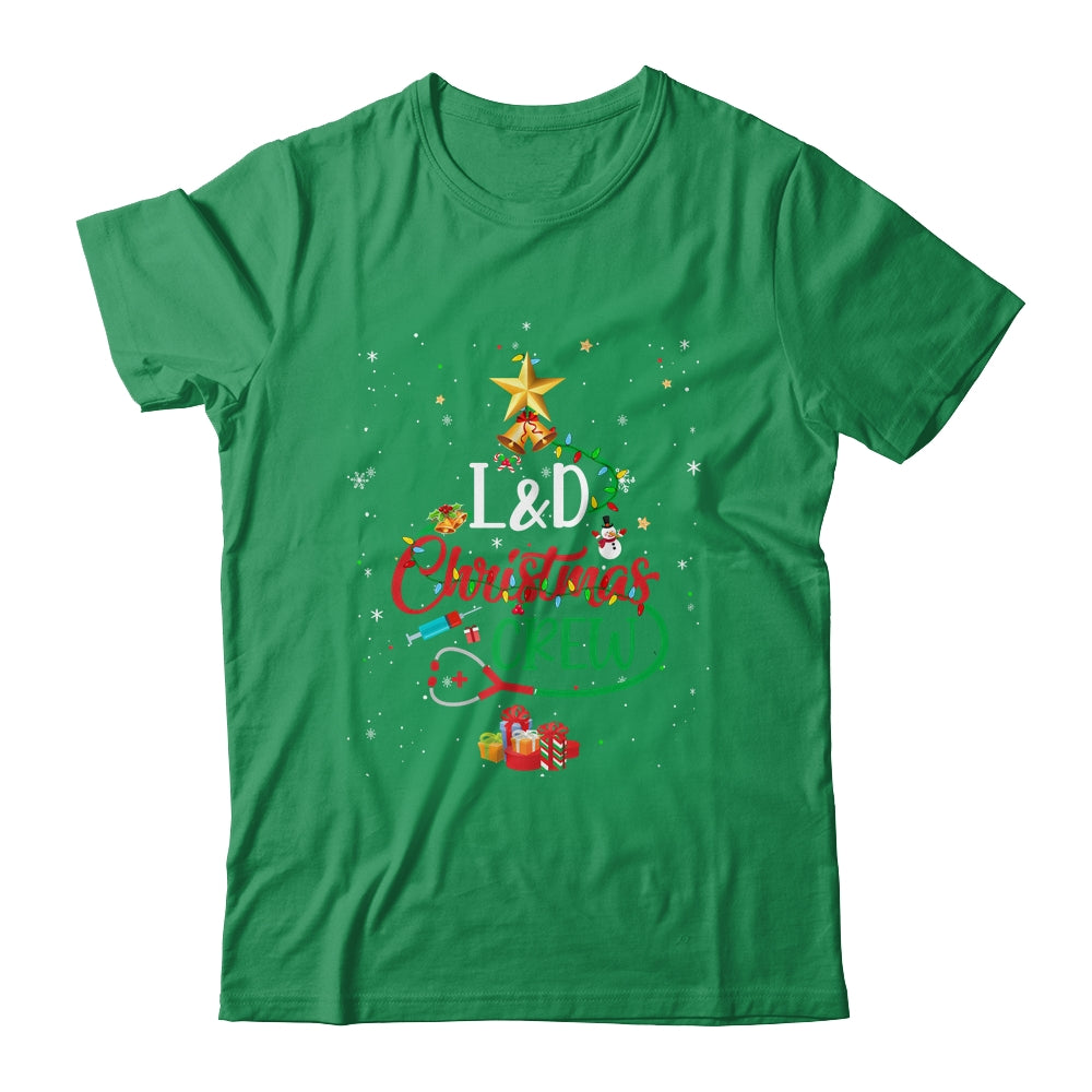 L&D Christmas Crew Labor and Delivery Nurse Techs Secretary T-Shirt & Sweatshirt | Teecentury.com
