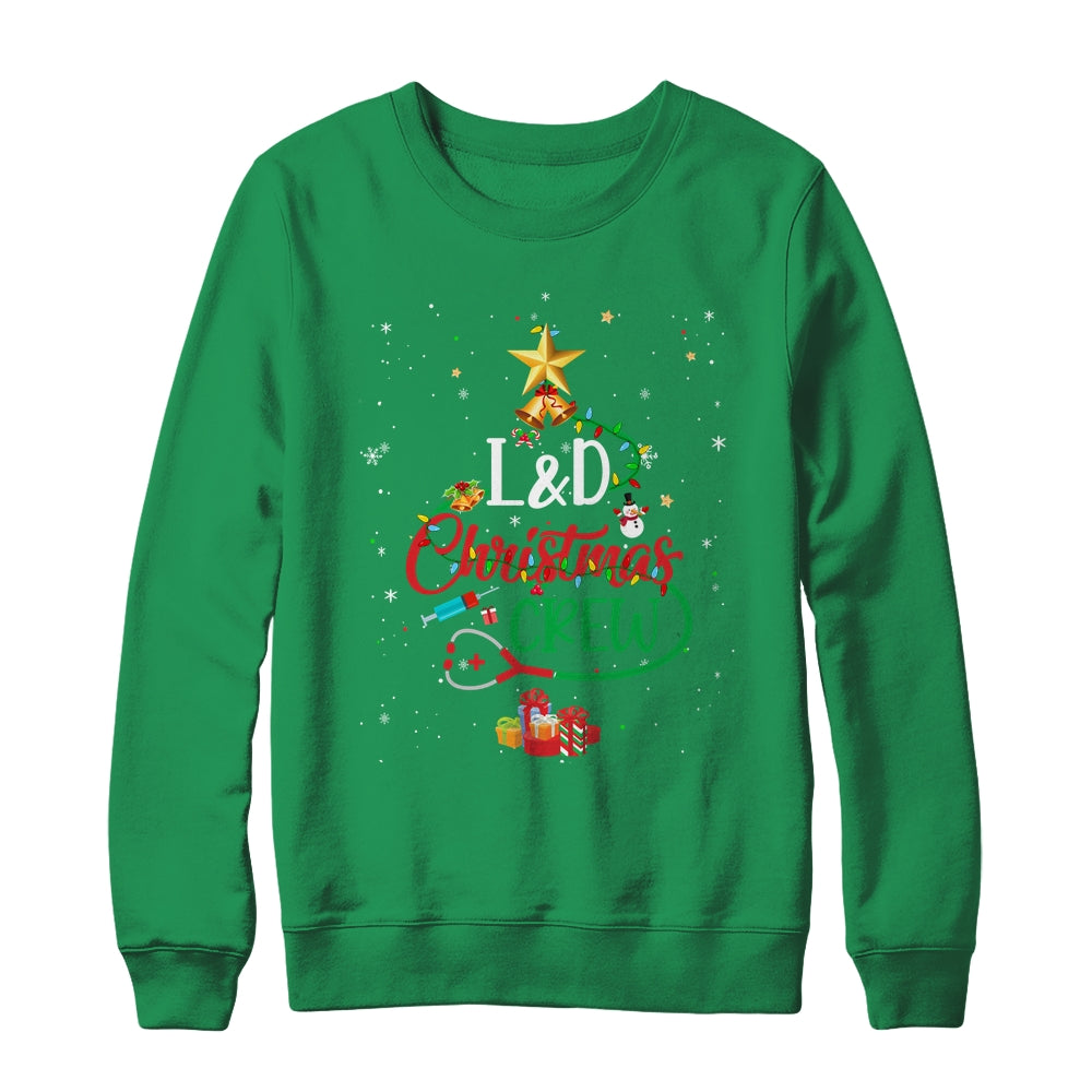 L&D Christmas Crew Labor and Delivery Nurse Techs Secretary T-Shirt & Sweatshirt | Teecentury.com