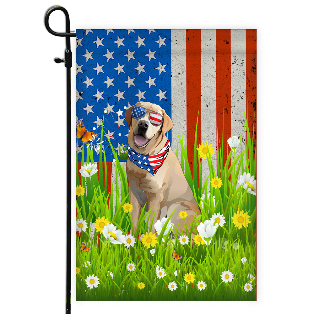 Labrador American USA Flag 4th of July Dog Lover On Independence Day | teecentury