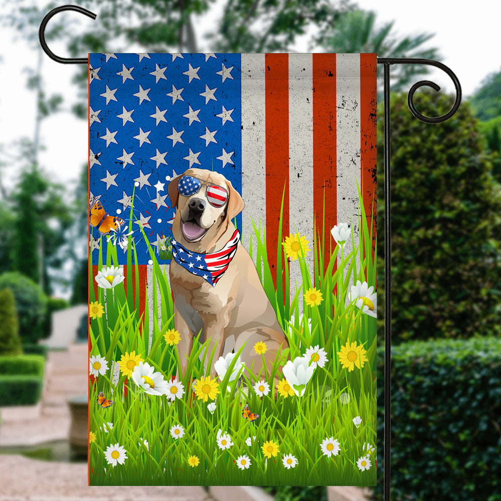 Labrador American USA Flag 4th of July Dog Lover On Independence Day | teecentury