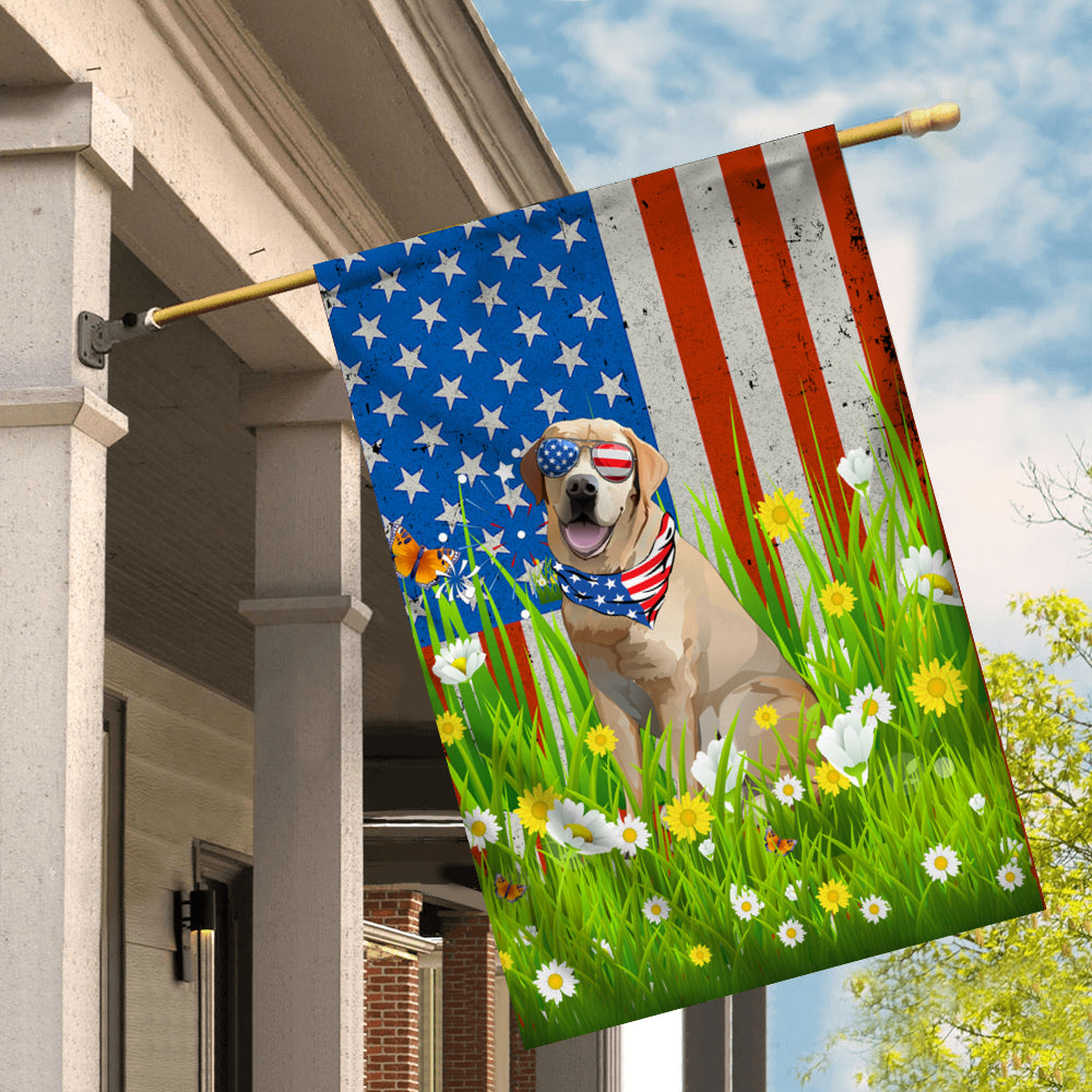 Labrador American USA Flag 4th of July Dog Lover On Independence Day | teecentury