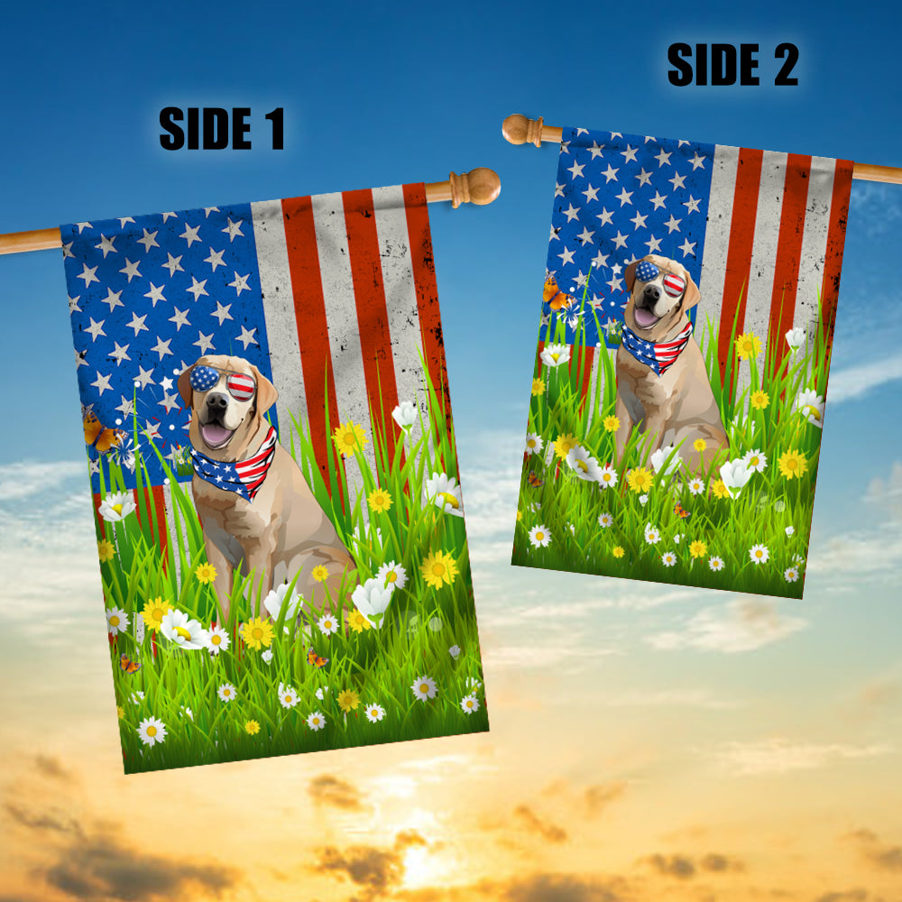 Labrador American USA Flag 4th of July Dog Lover On Independence Day | teecentury