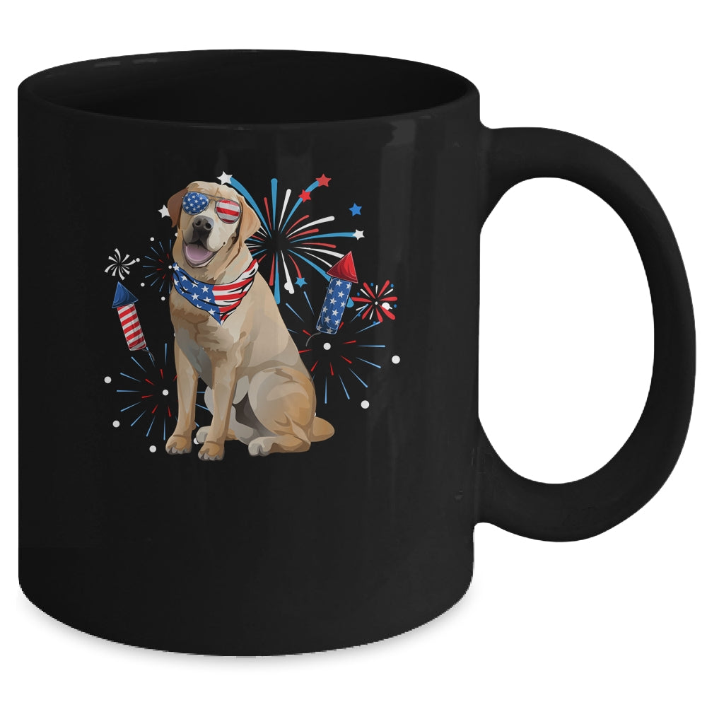 Labrador Dog American USA Flag 4th of July Men women Lover Mug | teecentury