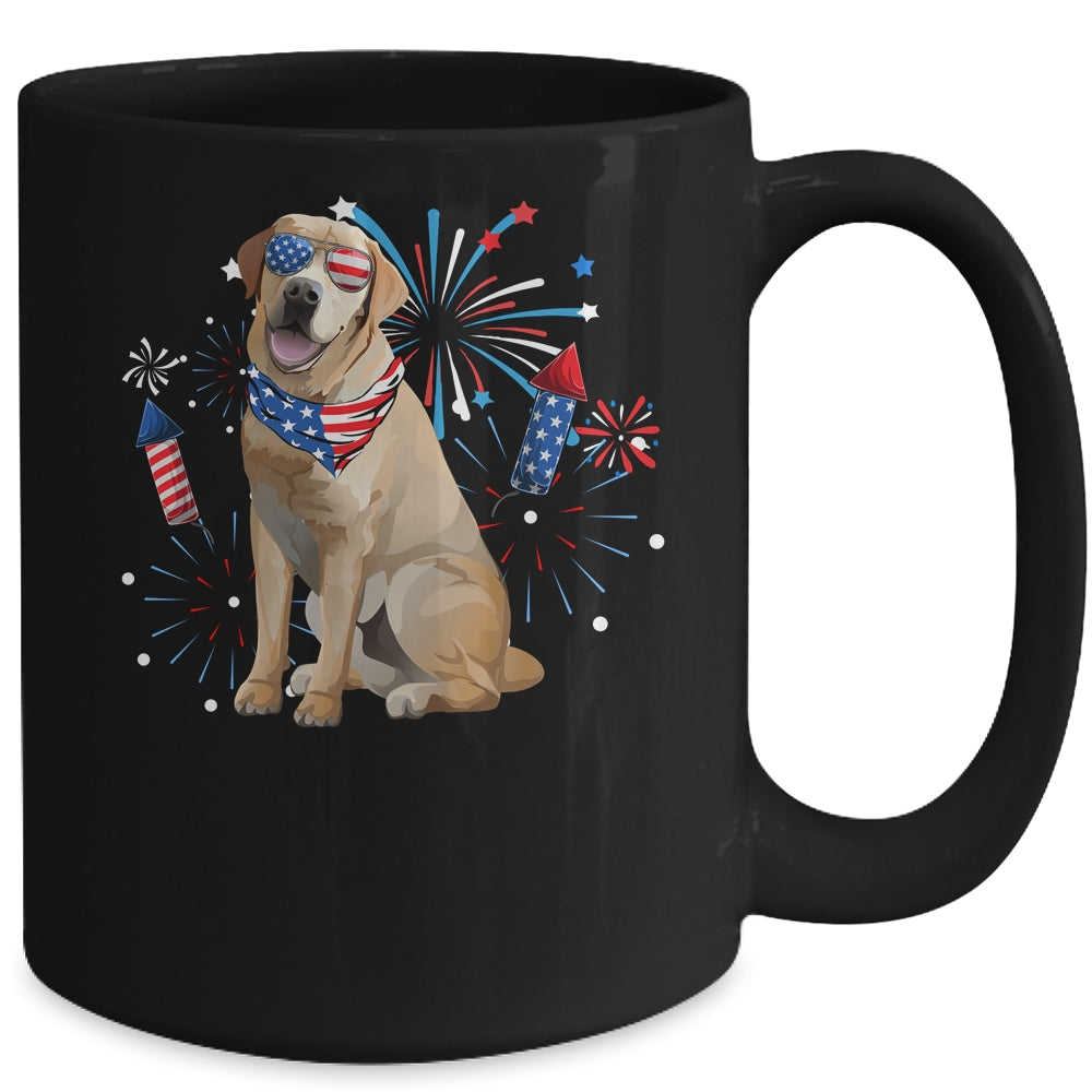 Labrador Dog American USA Flag 4th of July Men women Lover Mug | teecentury