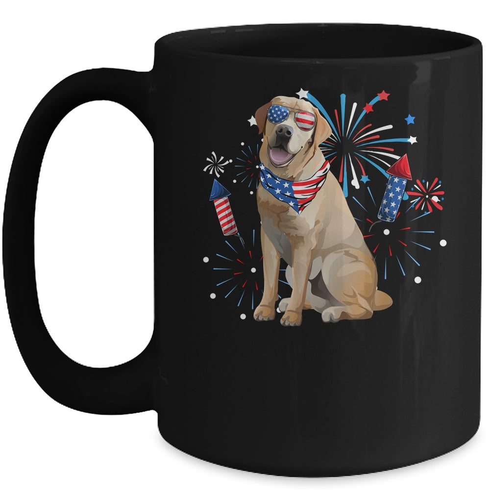 Labrador Dog American USA Flag 4th of July Men women Lover Mug | teecentury